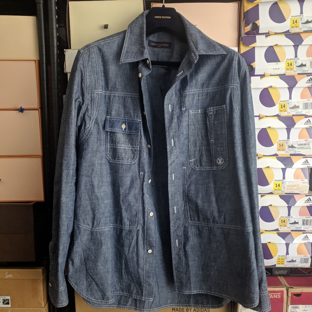 Louis Vuitton Blue Denim Shirt (runs very small)